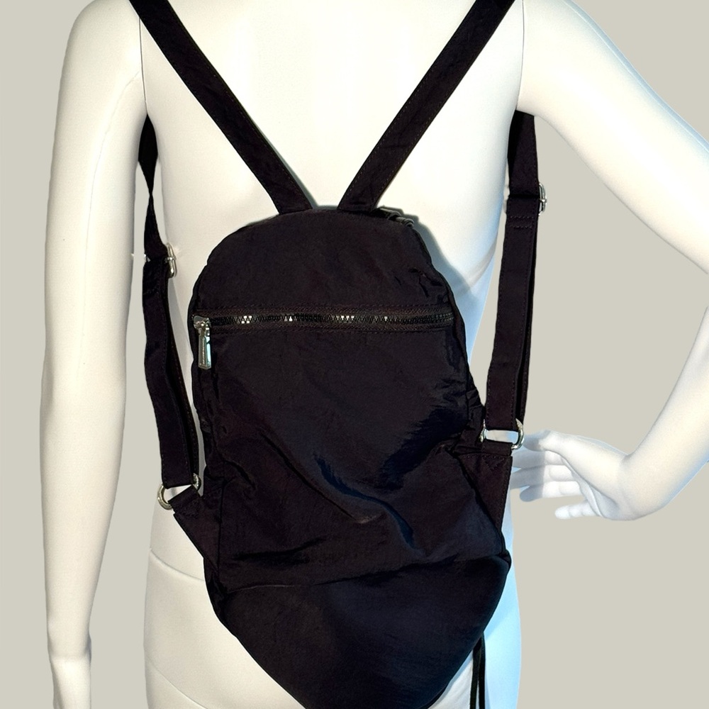 Rebecca Minkoff Black Nylon & Leather Julian Compact Backpack